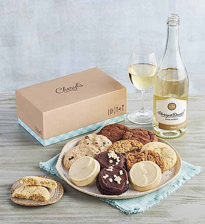 White Wine and Cheryl's Cookies Box